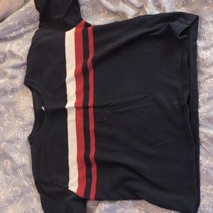 hollister crop top, size M, red, blue, white